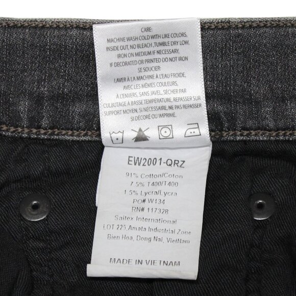 Edwin Candice 1947 High-Rise Women's Skinny Washed Black Denin Jeans Size 28 - Picture 6 of 6